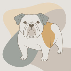 Obraz premium Art & Illustration bulldog silhouette