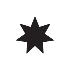 various type of black star icon. star icon  flat style and favorite icon. Vector illustration isolated on white background.