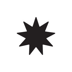 Obraz premium various type of black star icon. star icon flat style and favorite icon. Vector illustration isolated on white background.