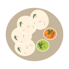 Idli or idly sambar South Indian food