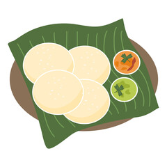 South Indian breakfast Idly or Idli or rice cake