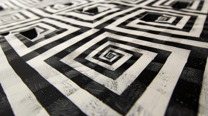 Black and White Geometric Pattern.