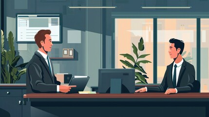 Guest incident report, front desk documentation, flat design illustration