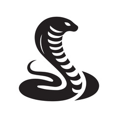 Minimalist snake logo on a white background
