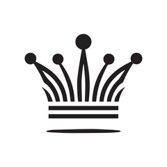 Minimalist crown logo on a white background