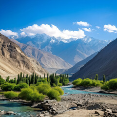 river in the mountains