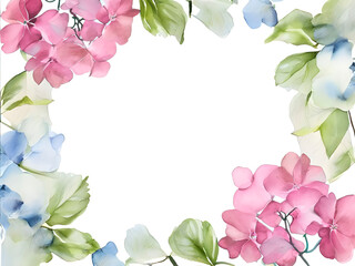 Fototapeta premium 수국 이미지,수채화