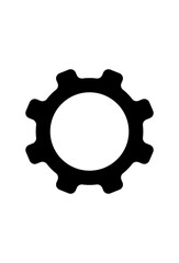 simple gear symbol for icon settings