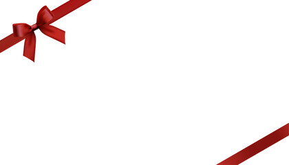 Crimson red bow vector design material