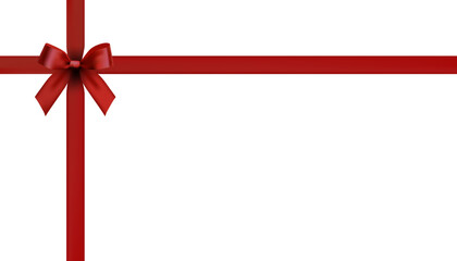 Crimson red bow vector design material