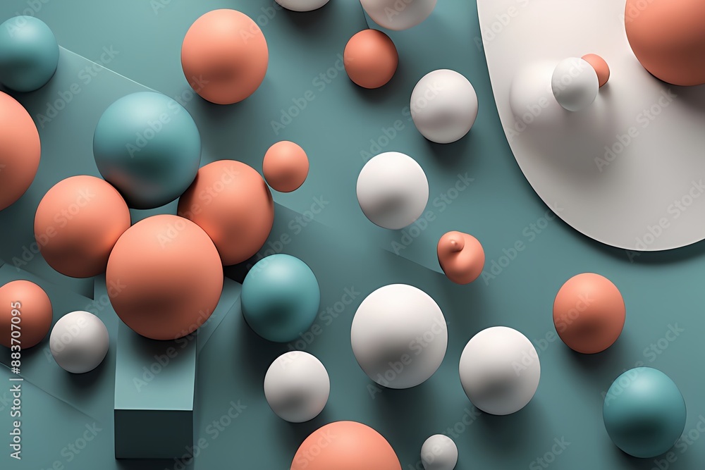 Poster dynamic abstract ball display