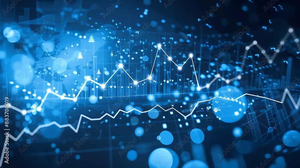 Poster financial growth and data visualization