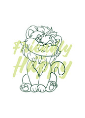 dog vector with text friendly and happy in transparent background
