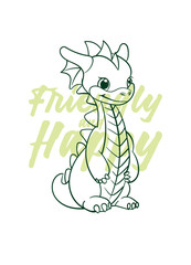 dog vector with text friendly and happy in transparent background
