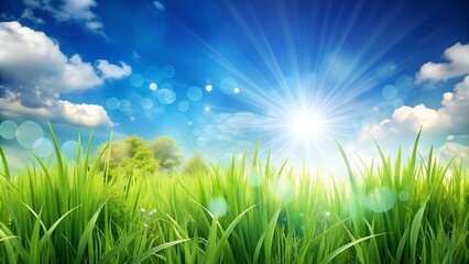 Fototapeta premium spring summer grass background