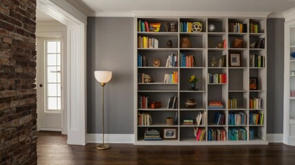 Fototapeta premium bookcase with books