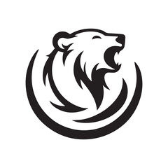 Minimalist bear logo