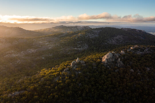 Landscape with granite formations at Girraween National Park