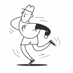 A man who plays basketball vector illustration