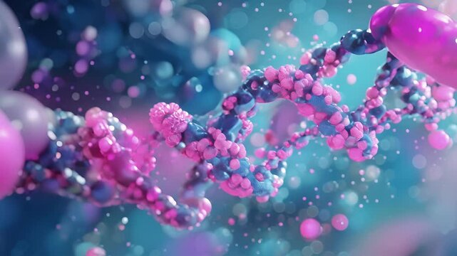 Highresolution image of a transcription factor protein binding to a specific DNA sequence initiating gene expression.
