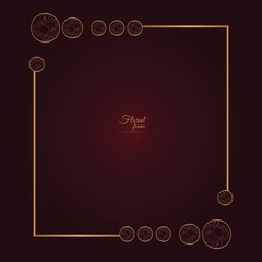 Golden Border Warm Color Border Frame Picture Frame Gold And luxury Floral frame Free Vector
