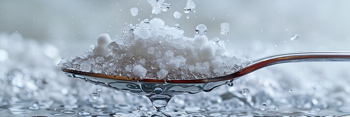 Petri dish with crystals of Potassium cyanide or potassium cyanide MACRO PHOTOGRAPHY,
A wooden bowl filled with sea salt sits on a white table

