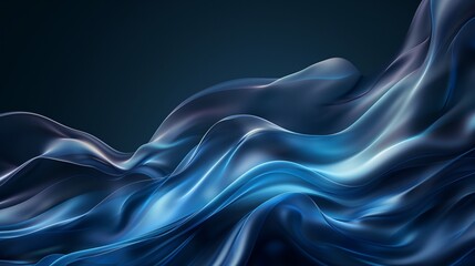 Obraz premium blue silky wave, abstract art design background