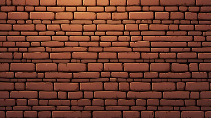 Fototapeta premium A 2D game level brick wall design, brick texture with simple details, platformer game element, brickwork seamless background 