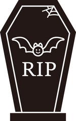 Halloween tombstone silhouette vector
Halloween grave vector silhouette image