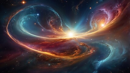 Fototapeta premium Planet with space star galaxy