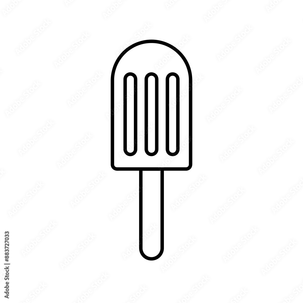 Poster popsicle simple solid icon. simple flat linear illustration on white background..eps