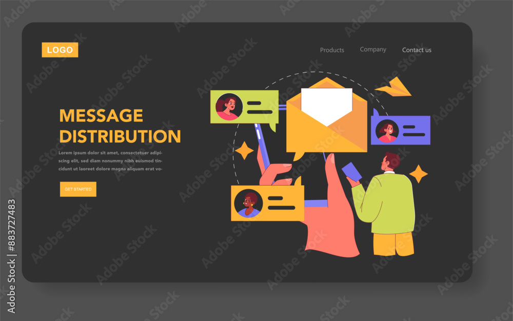 Canvas Prints digital strategy. flat vector illustration