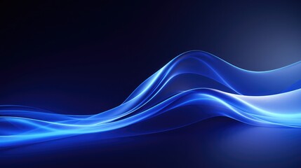 Smooth curve blue lines background