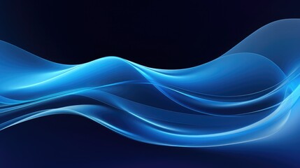 Smooth curve blue lines background