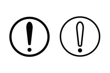 Hazard warning symbol vector icon flat sign symbol with exclamation mark isolated on white background. Hazard warning attention sign with exclamation mark symbol.