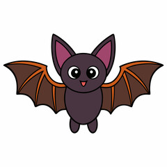 Bat cartoon vector art illustration
