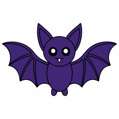 Bat cartoon vector art illustration