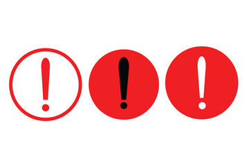 isolated warning exclamation sign icon Vector, warning exclamation Silhouette, warning icon vector.