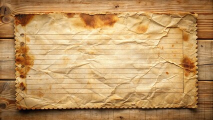 Old crumpled grunge retro recipe card with rustic stains and vintage typography, vintage, retro, recipe, card, grunge, old