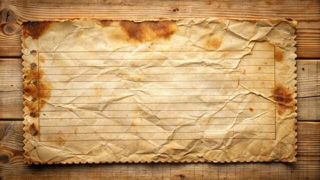 Old crumpled grunge retro recipe card with rustic stains and vintage typography, vintage, retro, recipe, card, grunge, old