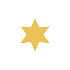 Obraz premium Golden star isolated on white background vector Illustrator.