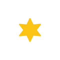 golden star icon vector. gold star isolated on white.