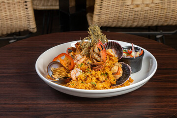 Arroz con mariscos Peruano