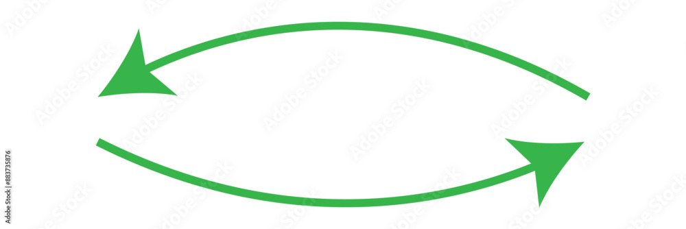 Poster green long curve arrow. wavy curved long arrow icon. long line arrow vector. flat style arrow symbol