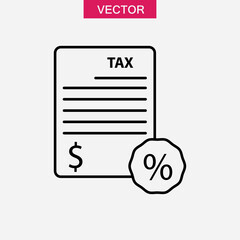 Tax Benefits line icon. simple flat black trendy style illustration on white background..eps