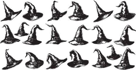 Obraz premium witch hat silhouettes