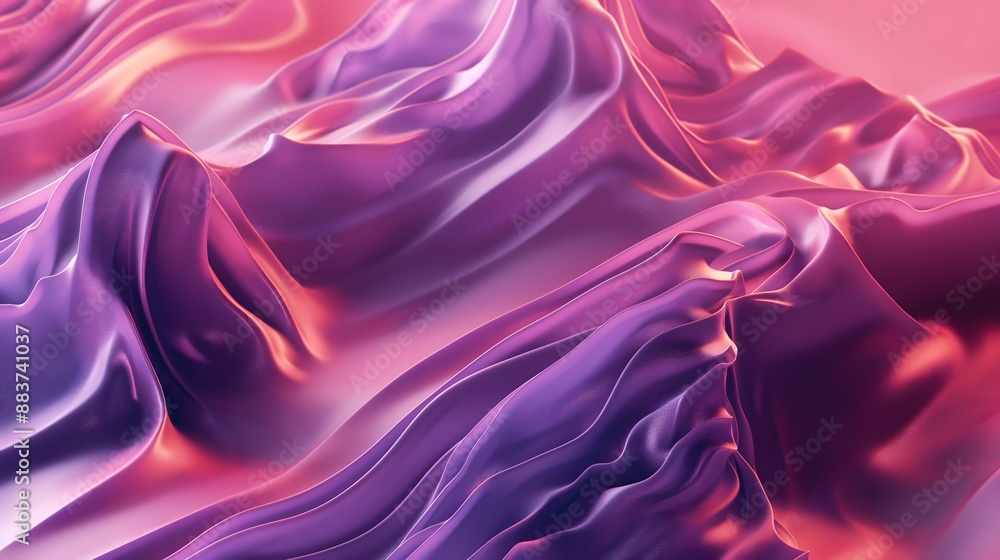 Poster 1. **prompt:** a contemporary 3d design background featuring abstract pink and violet surfaces with 