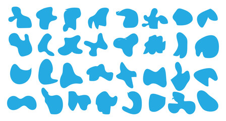 Set of freeform organic elements. Doodle design shapes.
