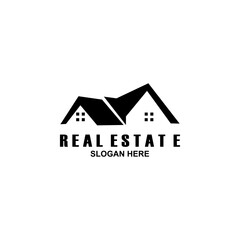 House real estate logo design vector.