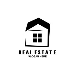 House real estate logo design vector.